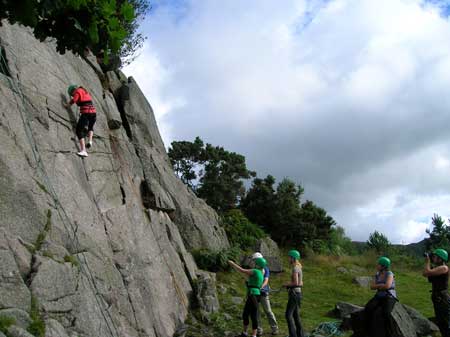 Carol with climbing group Eskdale