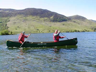 Enjoying the crystal clear waters of Crummockwater