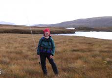 Carol brown trouting Wester Ross Scotland