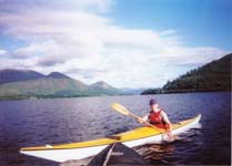 Carol sea kayaking on Bassenthwaite