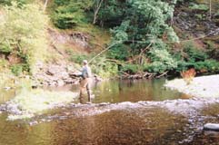 Upstream nymphing River Greta