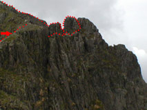  Onto Pillar Rock (High Man) via Slab & Notch Route