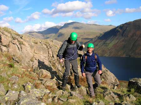 Confident confidence roping Middlefell, Wasdale.